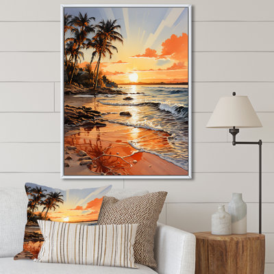 «Beachside Sunset II», reproduction sur toile