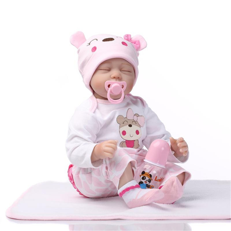 Adorable poupée mignonne réaliste en silicone souple Reborn