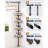 Rustproof Corner Shower Caddy with Adjustable Tension Pole and Storage Shelves