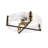 Hayward 4-Light Ceiling Light In Matte Black With Warm Brass Accents