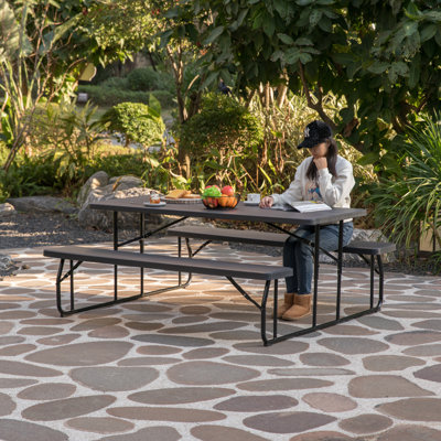 Table de pique-nique d'extérieur pliable Carmille