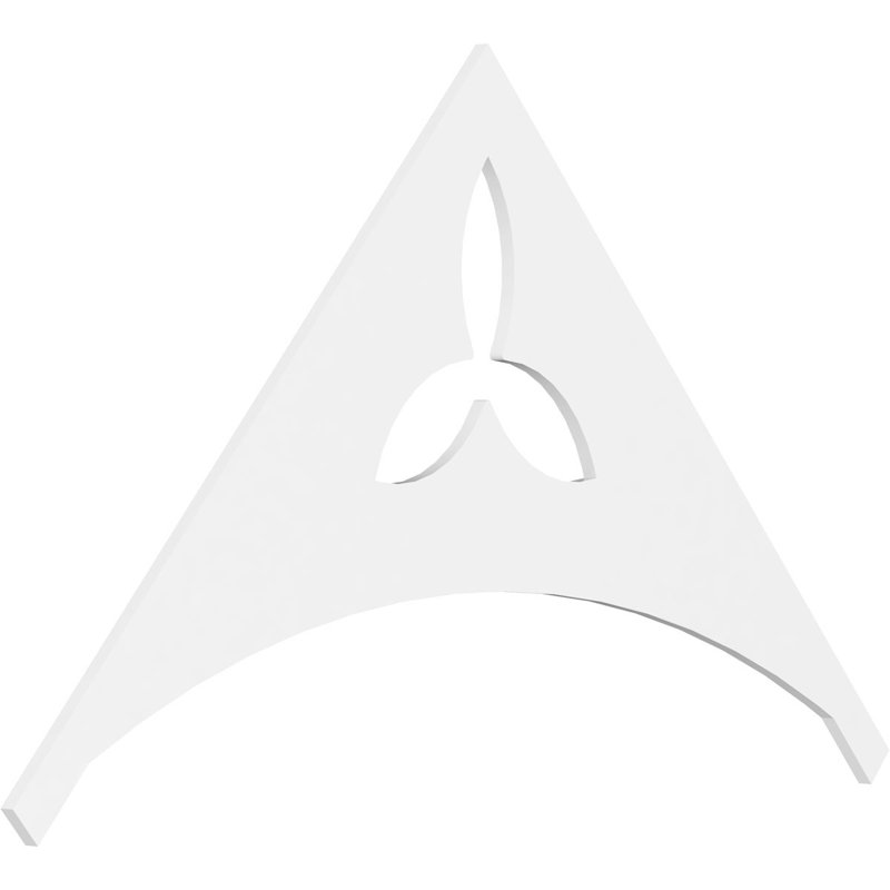 Naple Signature Urethane Gable Pediment, Primed Tan, 42"H x 72"W, 14/12