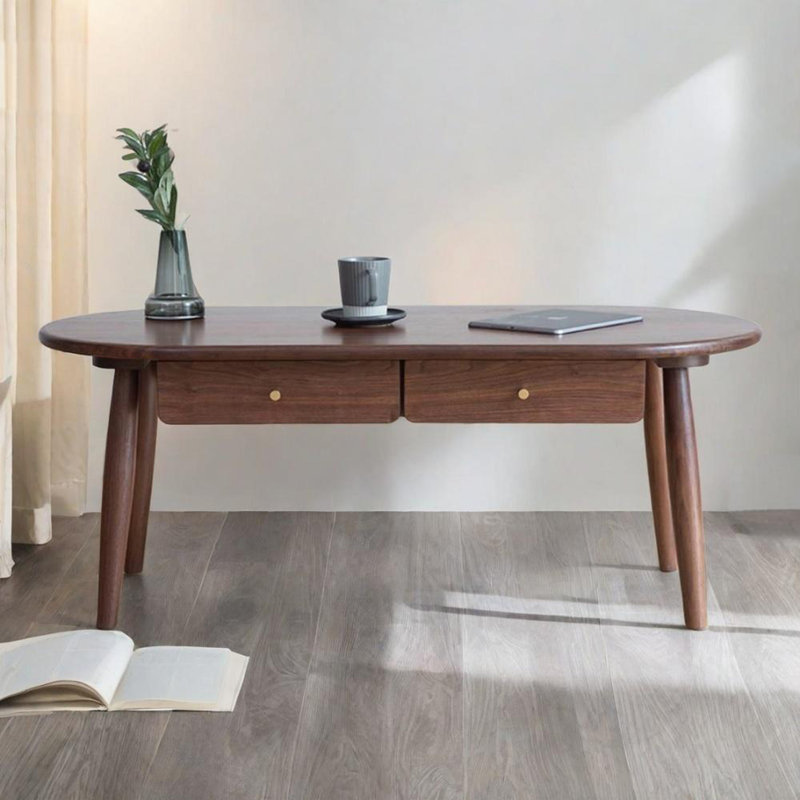 Oval coffee table, 16.5" H x 51.2" L x 21.7" W
