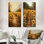 Tournesols le long de la ferme I - Nature, impression murale 2 pièces