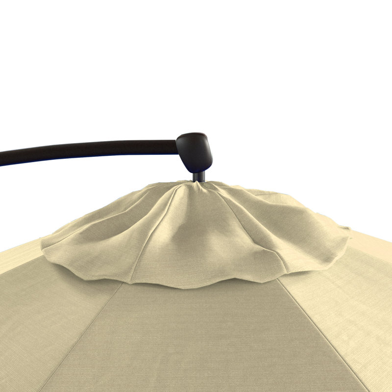 Parasol en porte-à-faux 9 pi 4 po, Kaki - Pacifica Premium