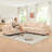 Faux Rabbit Fur L-Shaped Upholstered Sectional Sofa-492694271