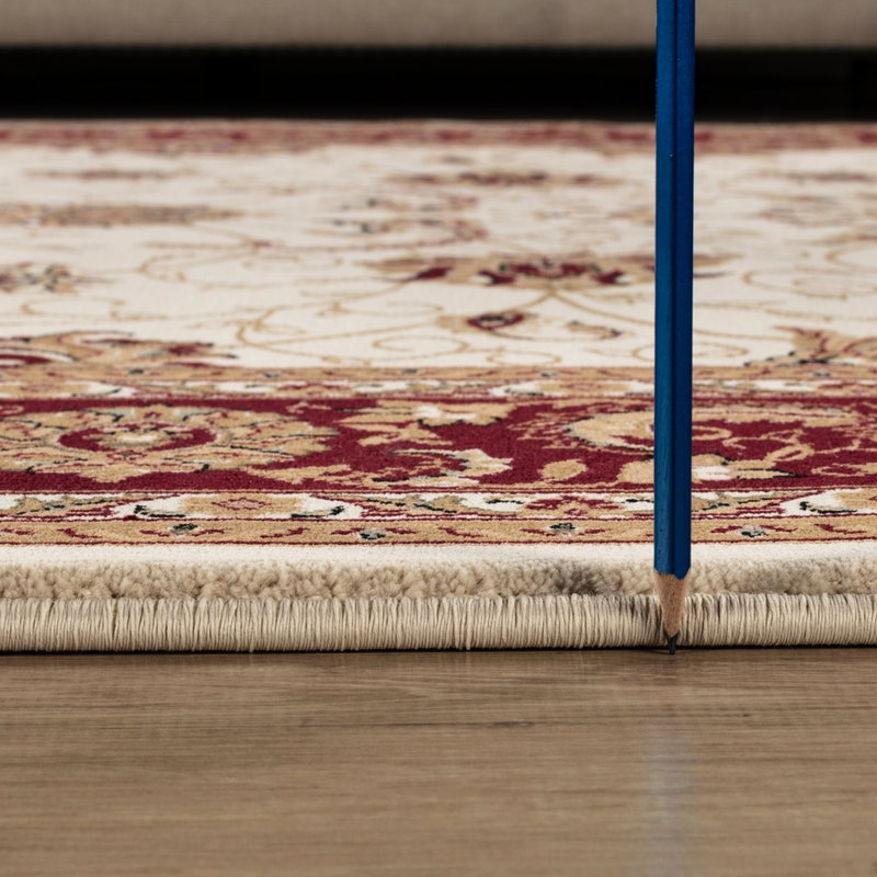 Tapis de couloir de luxe Stain, 2 pi 7 po X 9 10 po, tissé à la machine, style traditionnel orné classique, 100% polypropylène, envers en jute, idéal pour les endroits très fréquentés, fabriqué à la machine avec des motifs,