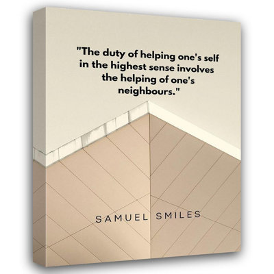 Art sur toile tendue par Trinx ArtsyQuotes, titre: Samuel Smiles