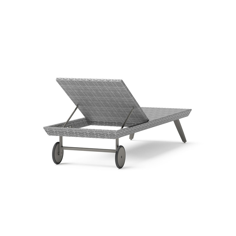 81" Long Reclining Slat Seat, Gray