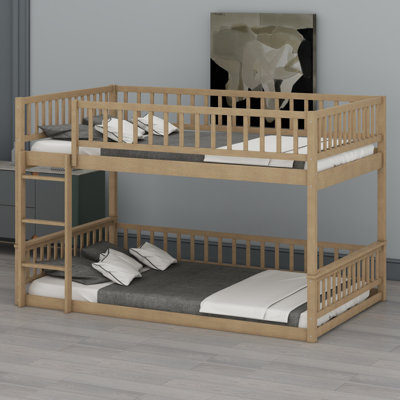 Bunk Bed With Ladder And Guardrails