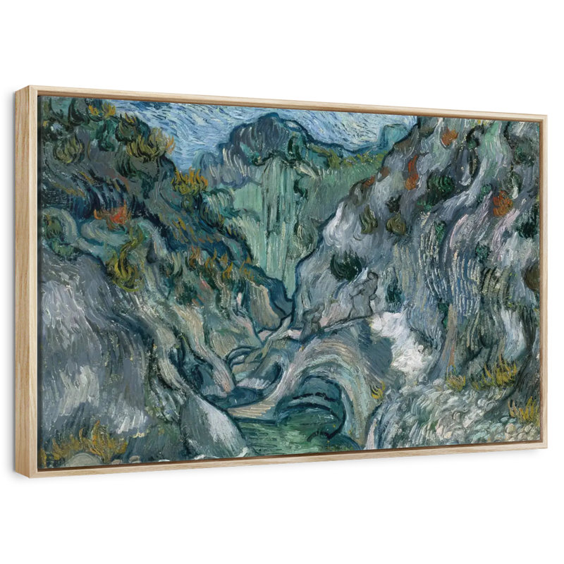 Ravin 1889, Cadre flottant en bois naturel, 46 po x 31 po