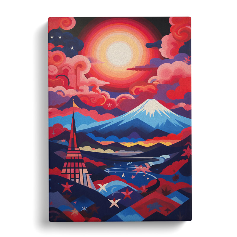Mount Fuji Constructivism No.3 - Wrapped Canvas, 76cm H x 50cm W x 3cm D