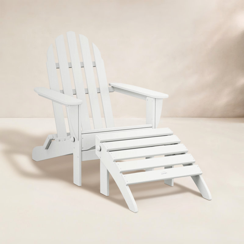 POLYWOOD Classic Adirondack 2-Piece Set, White