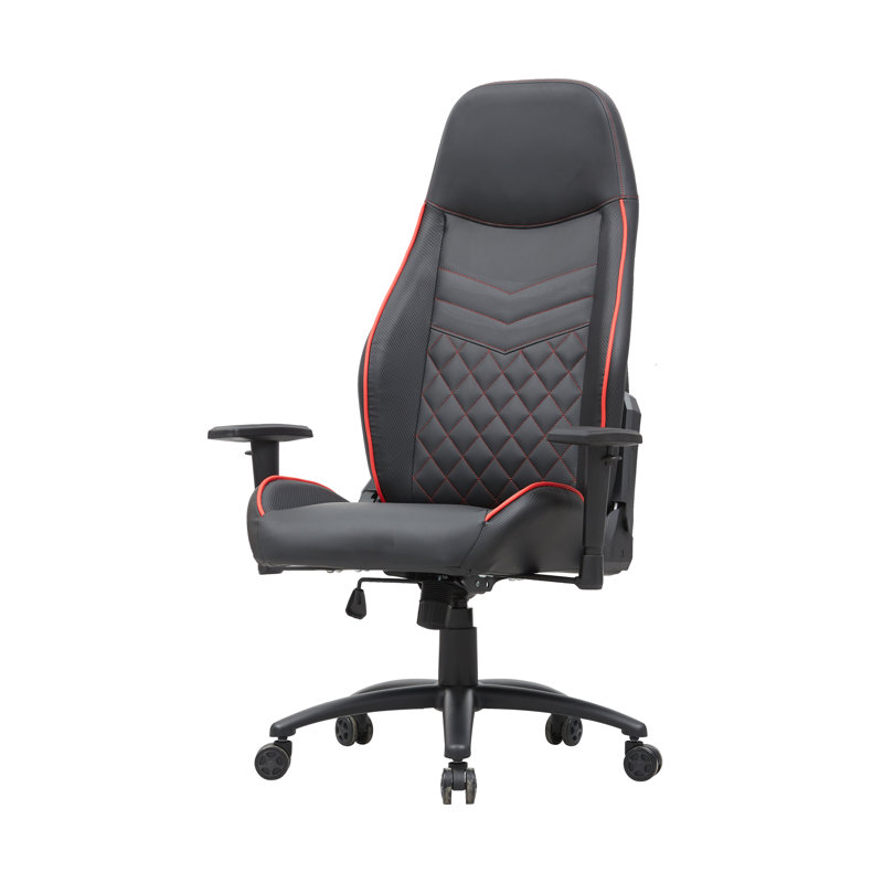 Rhodell Reclining Gaming Chair, Black/Red