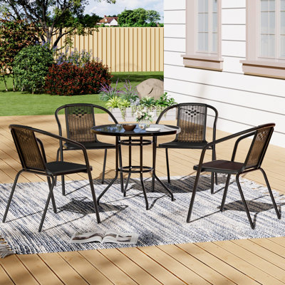 Behr 4 - Person Patio Dining Set with Round Table