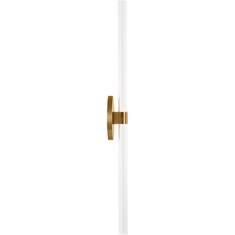 Silas Sconce, 2, Burnished Brass, 24" H x 4.5" W x 2" D