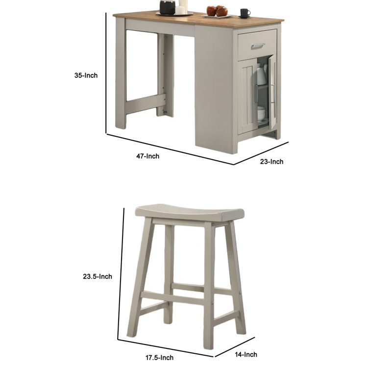2 - Person Double Pedestal Dining Set