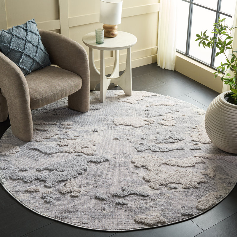 Trends 100 Performance Abstract Rug, Round 6'7"