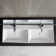 Turner 48'' W Double Basin White Ceramic Rectangular Wall Mount/Vessel Bathroom Sink For Two