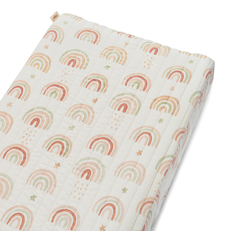 Parker Quilted Change Pad Cover (rainbow)