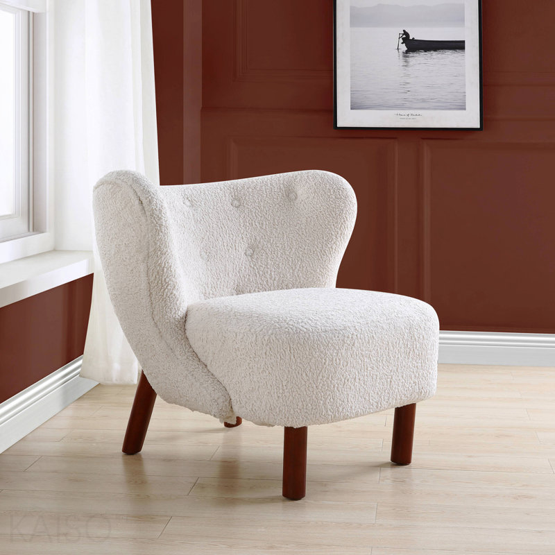 Fauteuil d'appoint en sherpa blanc