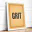 Grit Typography - Framed Print-762683457-762683459