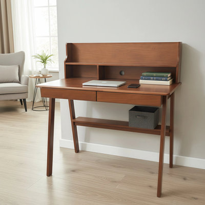 Bureau d'écriture en bois massif Mid Century Modern