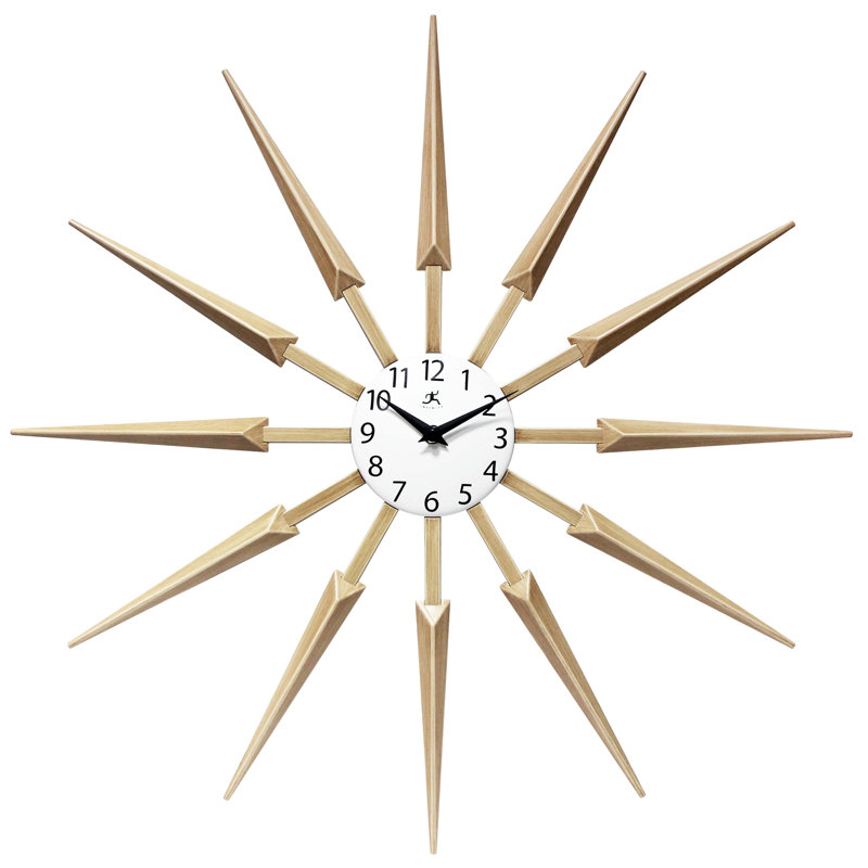 Horloge murale 24,5 pouces Donaway, Brun clair