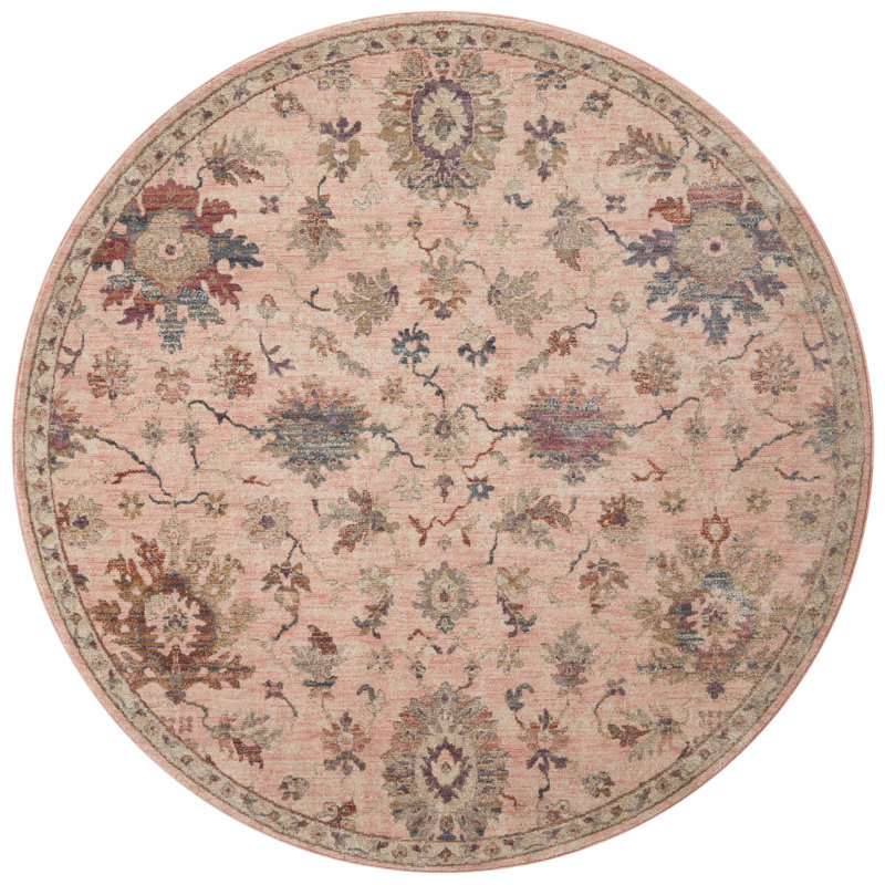 Febbas Oriental Indoor Rug, Round 7'9"