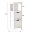 Armoire de salle de bain 2 tiroirs et 1 tablette blanche - Améliorez votre système de rangement moderne avec tiroirs
