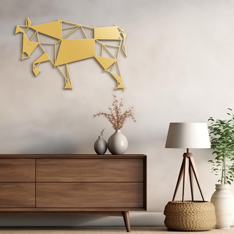Décoration murale abstraite Stubborn, Or, H 15,36 po x l 24 po x P 0,05 po