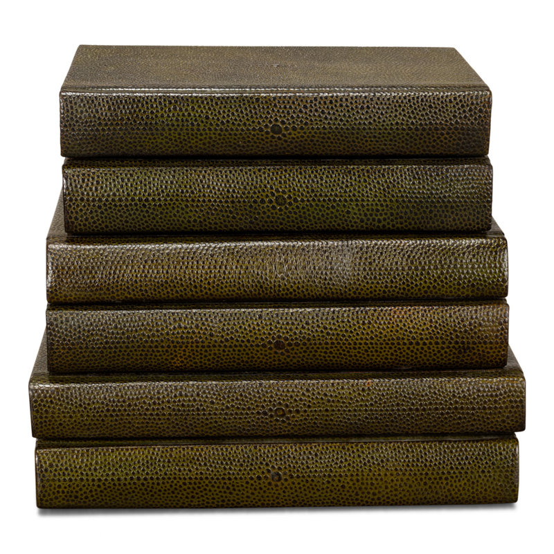 Shagreen Handmade and Media Decorative Book, Green