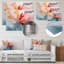 Tourbillon apaisant rose et bleu II - art mural abstrait en métal MT137247-444760552
