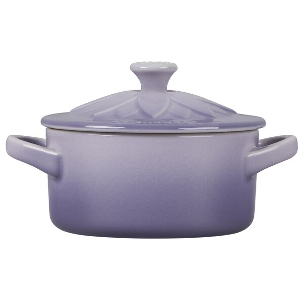 small cast iron cocotte pot 14 cm purple Dutch Oven