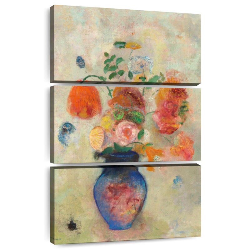 Grand vase Harnek avec fleurs 1912, H 38 po x l 24 po