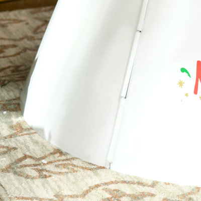 Couvercle de support pour anneau de sapin de Noël 26 po, plastique, blanc