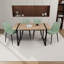 Ensemble de table à manger moderne 5 pièces, bois aggloméré, style industriel pour la cuisine