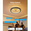 Ventilateur de plafond intelligent de 19 po avec éclairage Lumary, ventilateur de plafond encastré à profil bas, CCT + RVBAI + veilleuse, application / voix / télécommande (noir)-1117440051