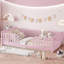 Lit pour tout-petit Montessori, structure en bois de pin (rose, simple)-2004145994-2004145998