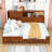 3 Drawers Wooden Daybed with Pushable Shelf, USB & Socket Charging Station-402812616-402812617