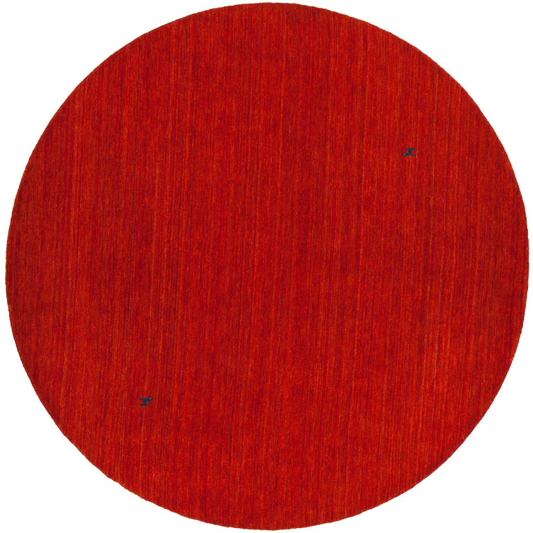 Gabi Wool Area Rug in Red