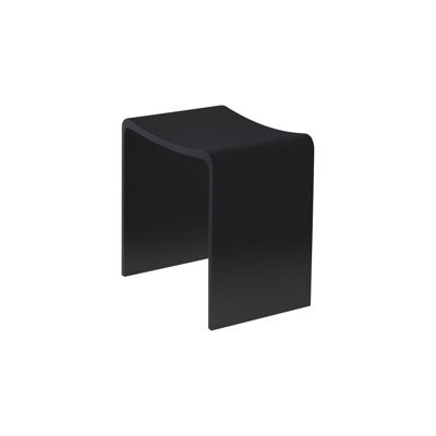 Tabouret de douche Delvine Corian en noir mat