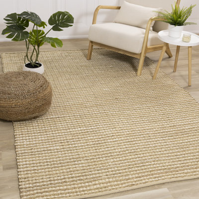 Tapis intérieur ton sur ton / uni 8 pi x 11 pi (7 pi 10 po x 10 pi 6 po) Branch Branch, beige, naturel - salon, chambre à coucher, salle à manger et cuisine