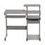 Bureau d'ordinateur complet, gris