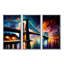 Pont de Brooklyn coloré, ensemble d'art mural sur toile Cityscapes-1842025996-1842025997