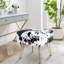 43.2cm Wide Square Animal Print Footstool Ottoman