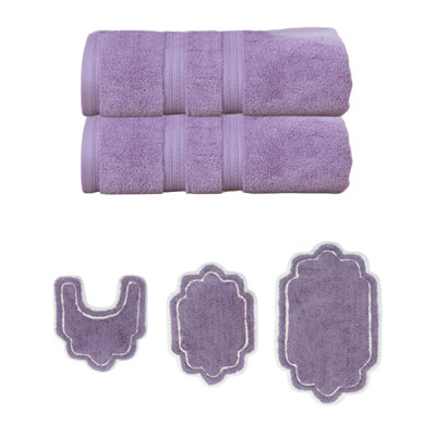 Ensemble de serviettes de bain 2 pièces et 3 tapis de bain 3 pièces Talbert Collection (lot de 5)