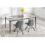 Chaise de salle à manger, chaise en tissu épais, ensemble de pieds en métal 2 pièces, gris-894191197