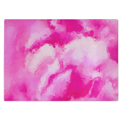 Tempered Glass Petals in Bloom Chopping Board