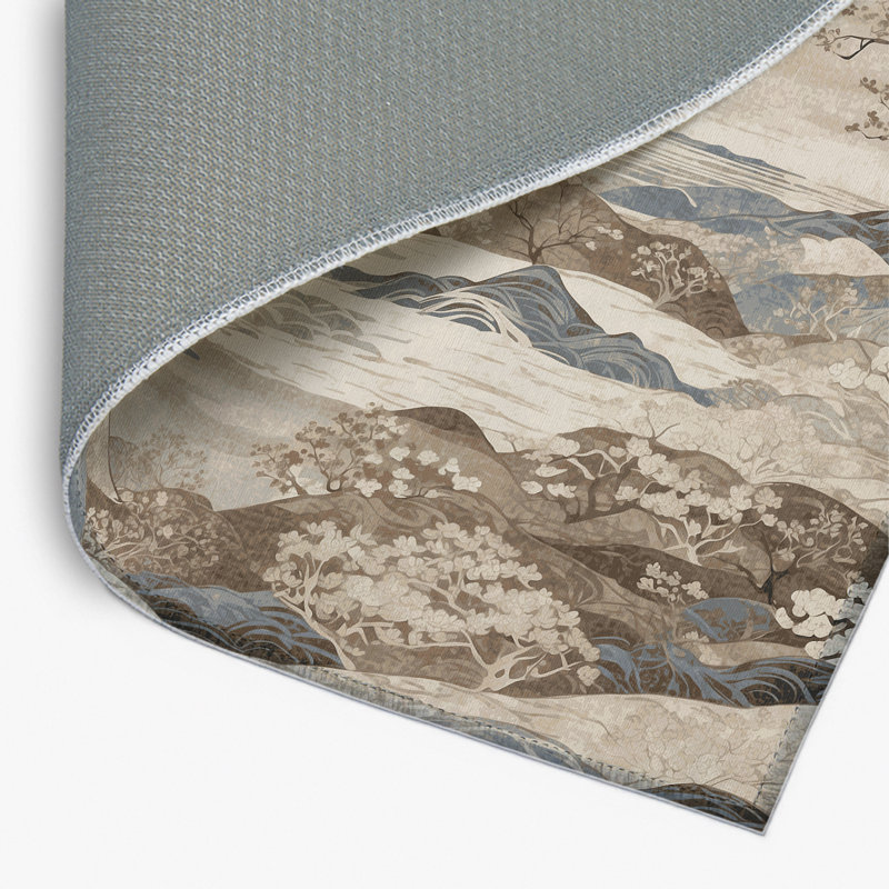 Tapis intérieur et extérieur Scarlet Cascade, Rectangulaire 2 pi x 3 pi
